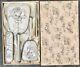 Vintage Silver Plated Vanity Beauty Set Roses 4 Pieces with Original Box