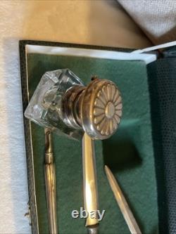 Vintage Silver letters Ink Set in Original Case