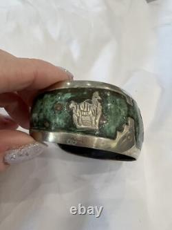 Vintage South American Sterling Copper Cuff Bracelet
