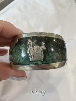 Vintage South American Sterling Copper Cuff Bracelet