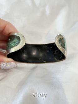 Vintage South American Sterling Copper Cuff Bracelet