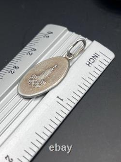 Vintage Soviet 875 Silver Olympic Games Moscow Gold Plated Pendant