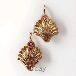Vintage Soviet Earrings Silver 925 USSR Shells, Women's Jewelry, in Gold Plated