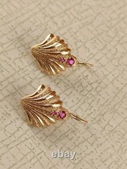 Vintage Soviet Earrings Silver 925 USSR Shells, Women's Jewelry, in Gold Plated