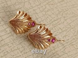 Vintage Soviet Earrings Silver 925 USSR Shells, Women's Jewelry, in Gold Plated