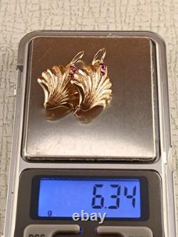 Vintage Soviet Earrings Silver 925 USSR Shells, Women's Jewelry, in Gold Plated