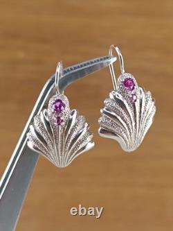 Vintage Soviet Earrings Silver 925 USSR Shells, Women's Jewelry, in Gold Plated