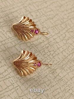 Vintage Soviet Earrings Silver 925 USSR Shells, Women's Jewelry, in Gold Plated