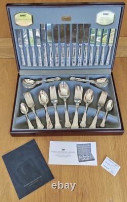 Vintage Viners Kings Royale Silver Plated 58 Piece Canteen Cutlery Set in Box