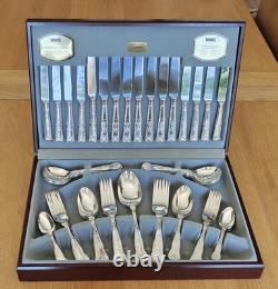 Vintage Viners Kings Royale Silver Plated 58 Piece Canteen Cutlery Set in Box