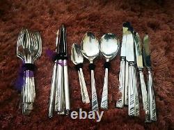 Vintage Viners Of Sheffield Silver Plate Cutlery Set, 6 Of Everything 42 Pieces