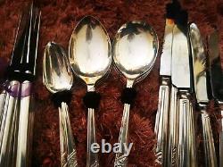 Vintage Viners Of Sheffield Silver Plate Cutlery Set, 6 Of Everything 42 Pieces