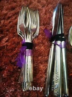 Vintage Viners Of Sheffield Silver Plate Cutlery Set, 6 Of Everything 42 Pieces