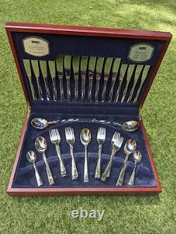 Vintage Viners Silver Plate EPNS Canteen Cutlery 58 Pieces