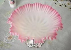 Vintage WMF Baby Pink Victoria Art Glass Silver Plate Centrepiece, Glass Compote