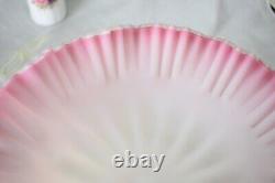 Vintage WMF Baby Pink Victoria Art Glass Silver Plate Centrepiece, Glass Compote