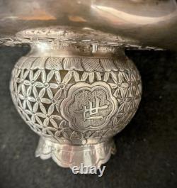 Vintage Wai Kee 90 Silver Chinese Sauce Dish