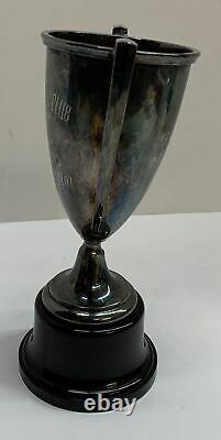 Vintage Wallace Manila Polo Club Silver Plated Trophy Cup Won by Mr. Goodwin 7.3