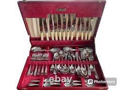 Vintage Webber and Hill, Stainless Chromium Plate, Sheffield Cutlery Set, in Box