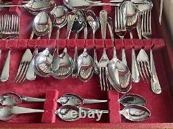 Vintage Webber and Hill, Stainless Chromium Plate, Sheffield Cutlery Set, in Box