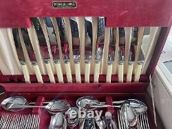 Vintage Webber and Hill, Stainless Chromium Plate, Sheffield Cutlery Set, in Box