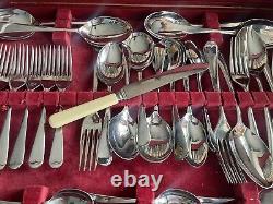 Vintage Webber and Hill, Stainless Chromium Plate, Sheffield Cutlery Set, in Box