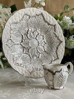 Vintage Wedgwood Etruria Barlaston Majolica RARE Cauliflower Plate & Jug Lustre