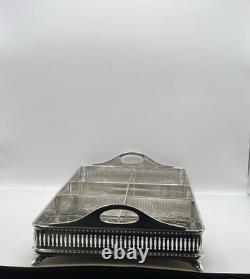 Vintage Wilcox Victorian Floral Engraved Narrow Silver Plated Trinket Dish