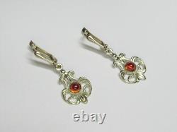 Vintage earrings USSR 925 standard, gold plated, star, jewelry insert, 4,26 g