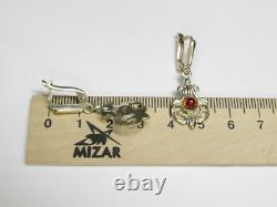 Vintage earrings USSR 925 standard, gold plated, star, jewelry insert, 4,26 g