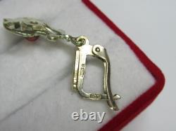 Vintage earrings USSR 925 standard, gold plated, star, jewelry insert, 4,26 g