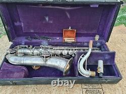 Vintage elkhart tenor saxophone complete in original case