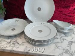 Vintage limoges france porcelain Dinner Plates 26cm Large One 29cm Unused 10 PCs
