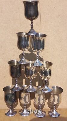 Vintage old Antique silver plated Goblet 6 pairs 5 (10) Decorative Display wedd