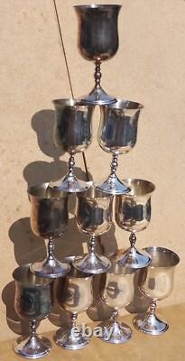 Vintage old Antique silver plated Goblet 6 pairs 5 (10) Decorative Display wedd