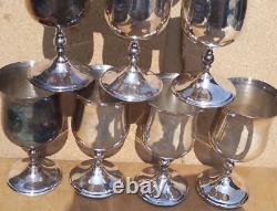 Vintage old Antique silver plated Goblet 6 pairs 5 (10) Decorative Display wedd