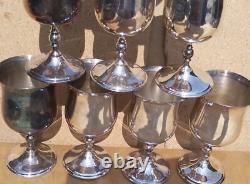 Vintage old Antique silver plated Goblet 6 pairs 5 (10) Decorative Display wedd