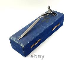 Vintage silver Rolls Royce Spirit of Ecstasy Letter Opener in original box