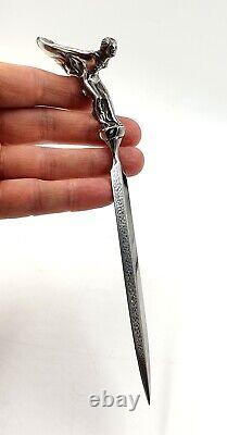 Vintage silver Rolls Royce Spirit of Ecstasy Letter Opener in original box