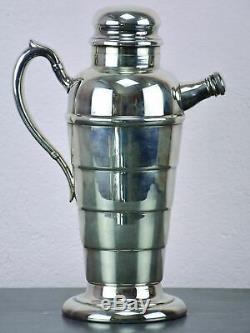 Vintage silver-plated cocktail shaker with spout