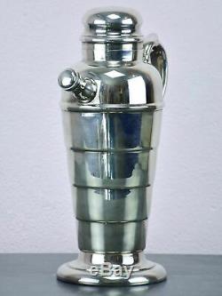 Vintage silver-plated cocktail shaker with spout