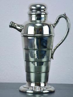 Vintage silver-plated cocktail shaker with spout