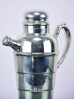 Vintage silver-plated cocktail shaker with spout