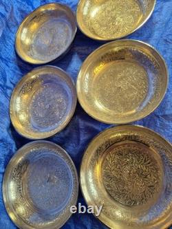 Vintage six silver plated dishes