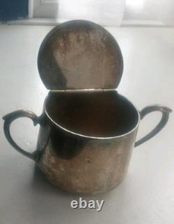 Vintage sugar bowl Coventry stamped silvercraft 1953. Silver Plated