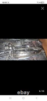Vintage very HeavySOLID? Silver Plated ART landscape Sculpture Highly Detailed