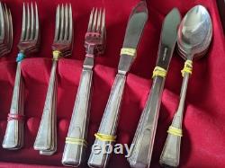Vinttage Retro Part Canteen Silver Plated Cutlery -maker James Ryals 49 Pces