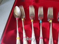 Vinttage Retro Part Canteen Silver Plated Cutlery -maker James Ryals 49 Pces