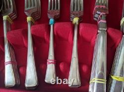 Vinttage Retro Part Canteen Silver Plated Cutlery -maker James Ryals 49 Pces