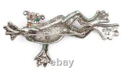 Vtg 1995 KE Sweet Romance Brooch Frog Prince Charming Whimsical Statement #908